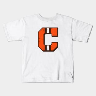 Cleveland C, vintage - white 2 Kids T-Shirt